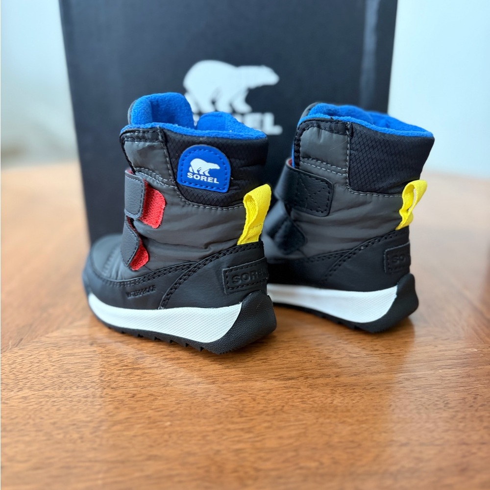 Sorel Kids' Black and Red Winter Boots